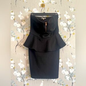 Vintage 90s 00s Y2K Charlotte Russe Pelplum Sweetheart Dress S